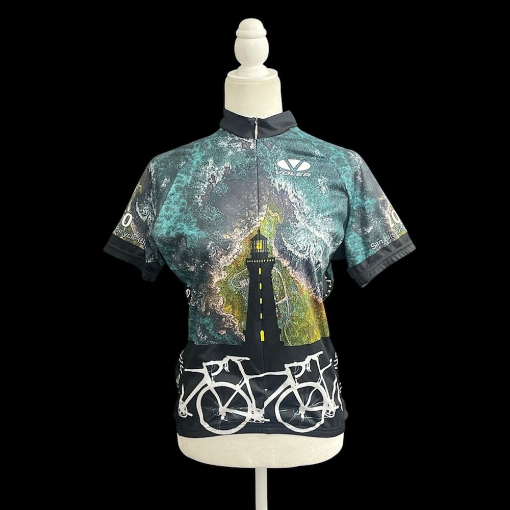 Voler Cycling Jersey Womens Large 2010 SLOBC Lighthouse Raglan Zip